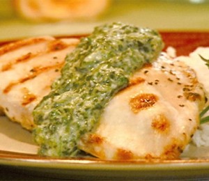 Pui cu sos verde aromat