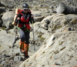Coco coborand de pe Pico de Orizaba