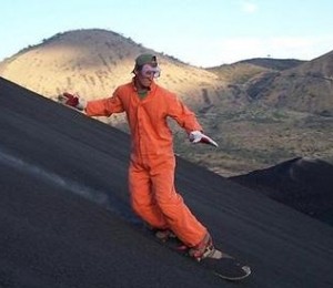 Volcano boarding