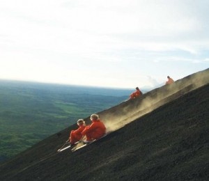 Volcano boarding