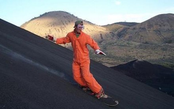 Volcano boarding