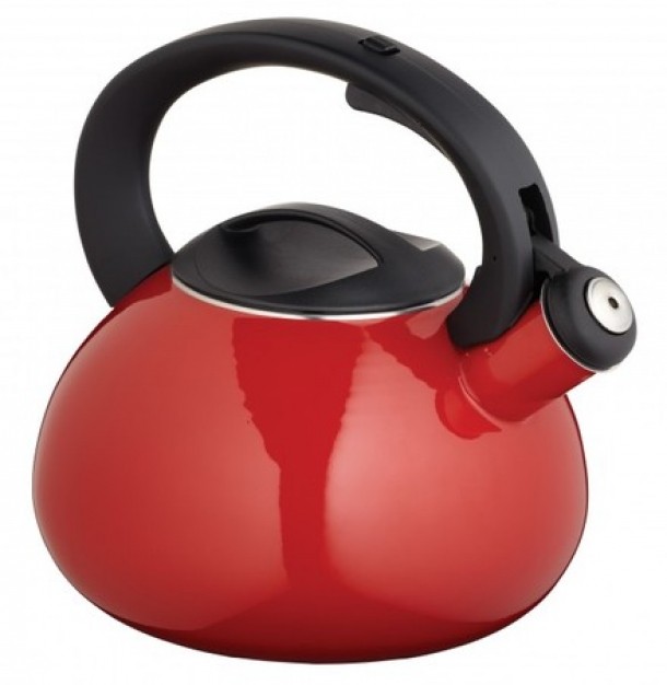 Ceainic rosu cu fluier, www.homedeco.ro, 188,49