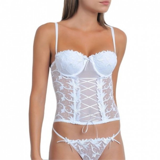 Corset dantela alba, www.shop.sarrieri.ro, 200 de lei