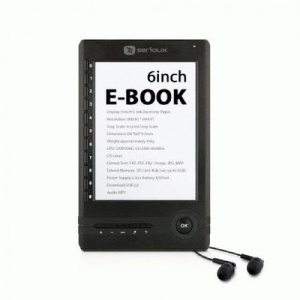 eBook Reader Serioux SDB-E10, 499 de lei, www.emag.ro