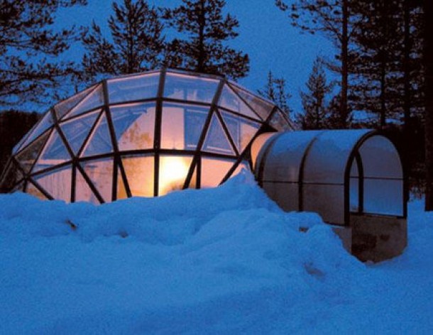 camera iglu de sticla