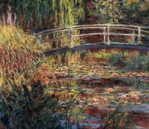 "Le Bassin aux nympheas, harmonie rose"