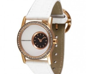 4.	BCBG Connoisseur Royale White Mother-of-Pearl Dial Women's Tank Watch