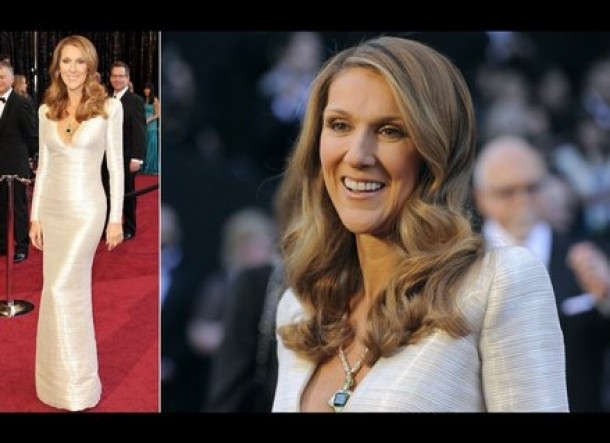 Celine Dion intr-o rochie Armani Priv