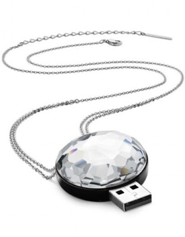 Leu - mono chrome usb cu pietre Swarovski
