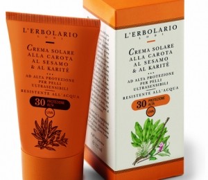 L'Erbolario  Crema protectie solara cu morcov, susan , karite spf 30 - 69 lei