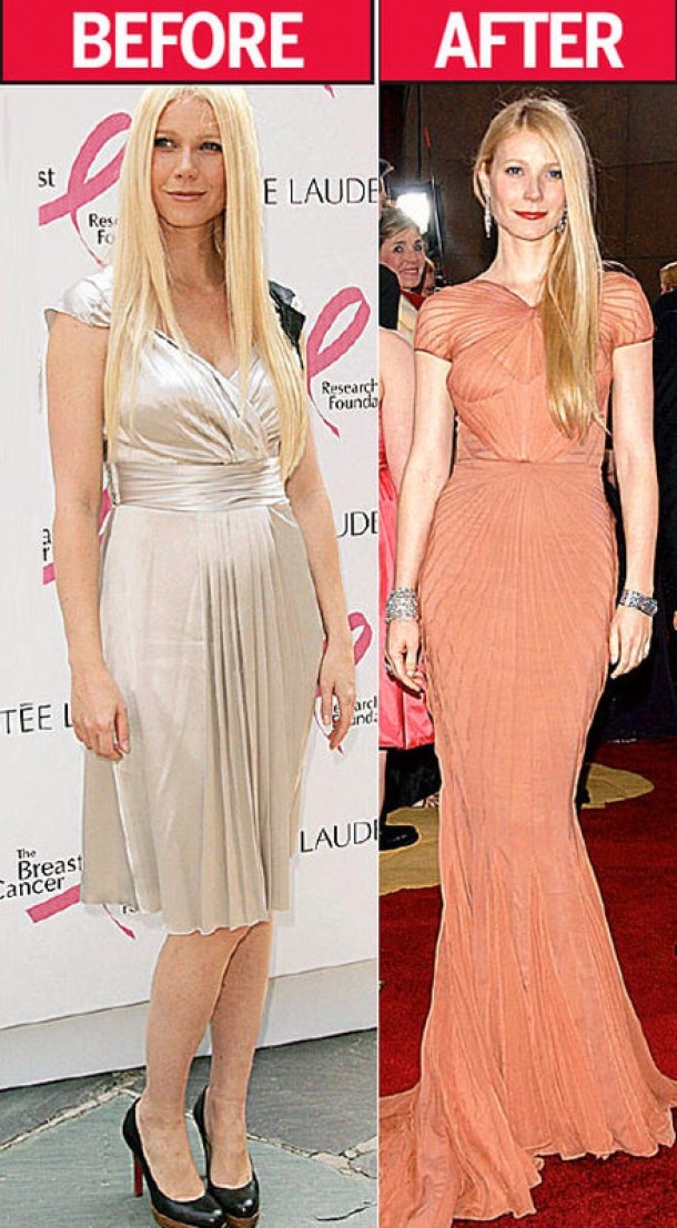 Gwyneth Paltrow  inainte si dupa nastere