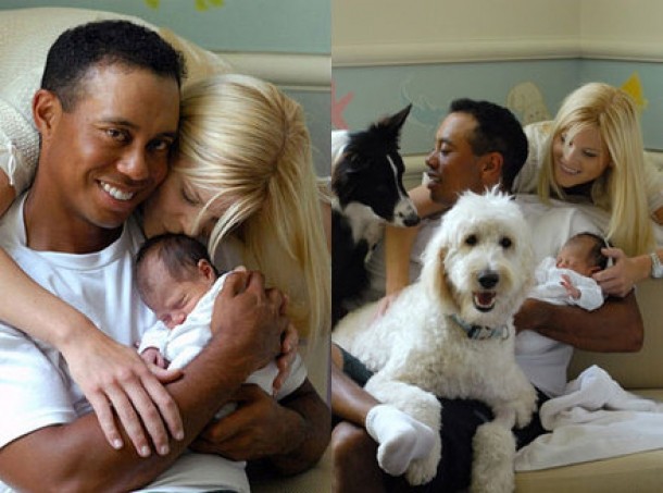 Tiger Woods si familia