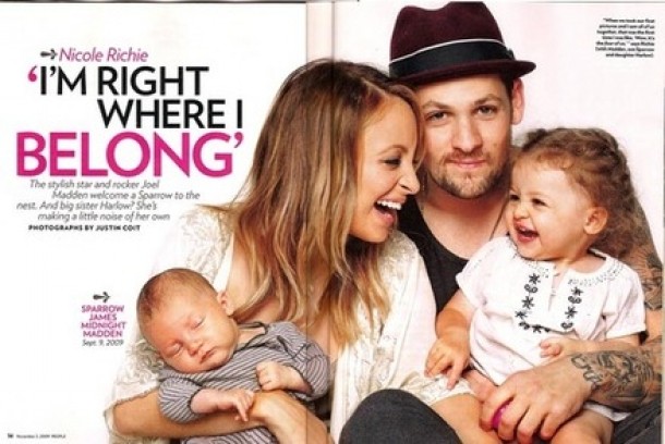 Nicole Richie, Joel Madden, Harlow si Sparrow