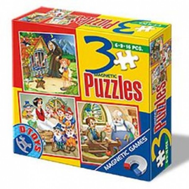 3 puzzle magnetic - Basme