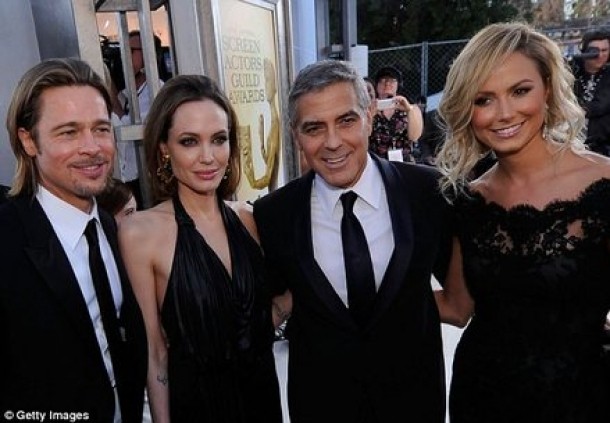 Brad Pitt, Angelina Jolie, George Clooney si Stacy Kiebler