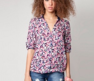 Camasa cu imprimeu floral - Bershka - 99 RON