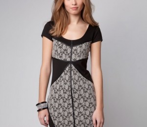 Rochie cu detaliu din dantela - Bershka - 149 RON