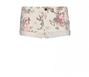 Mango - Pantaloni scurti denim cu imprimeu floral - 22.99 EUR