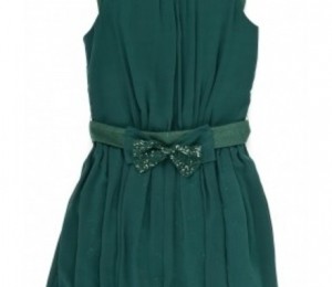 T!NA R - Rochie verde cu funda 99 lei