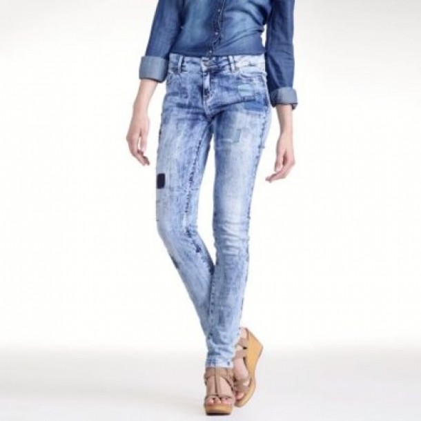 La Redoute - Blugi skinny cu petice 189.99 lei