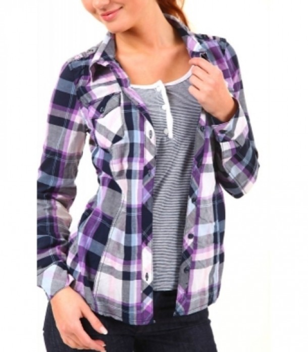 ReadyToWear.ro - Camasa 2in1 Navy-Purple-Blue 69 lei