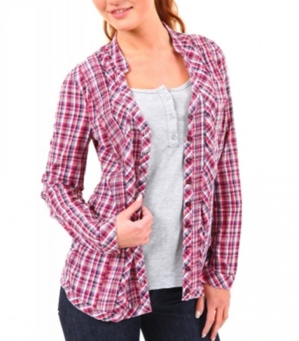 ReadyToWear.ro - Camasa 2in1 Red-Grey 49 lei