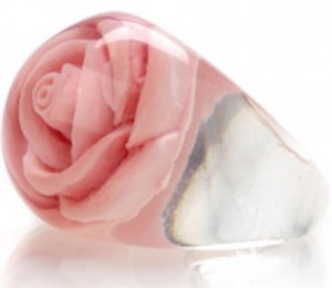 Accessorize - Plastic Trapped Flower Ring