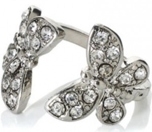 Accessorize - Sparkle Double Butterfly Ring