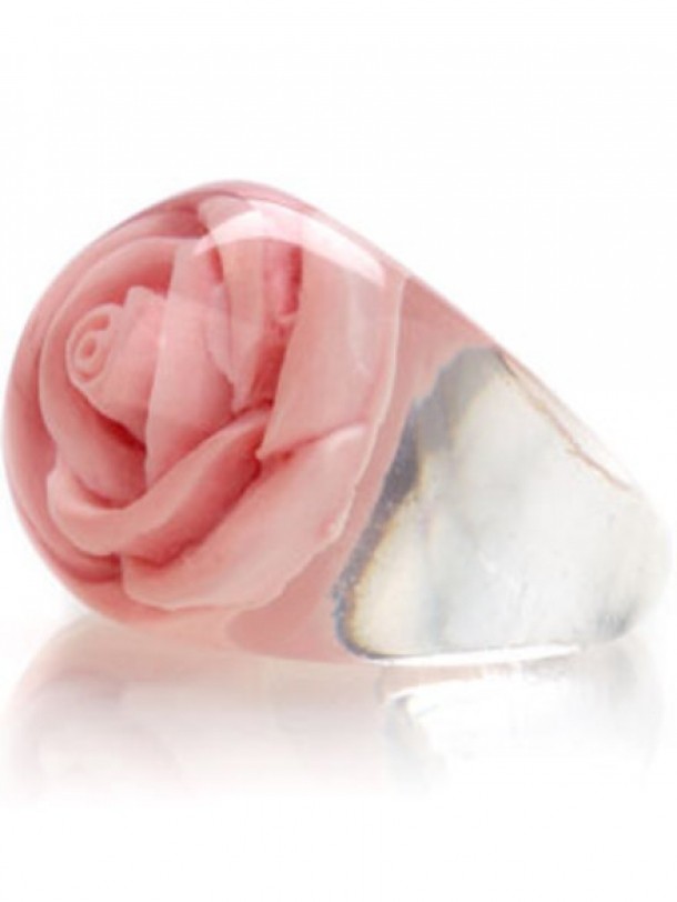 Accessorize - Plastic Trapped Flower Ring