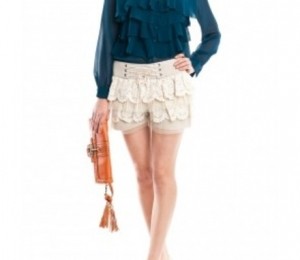 Pantaloni scurti cu dantela aplicata T!NA R - 59 RON