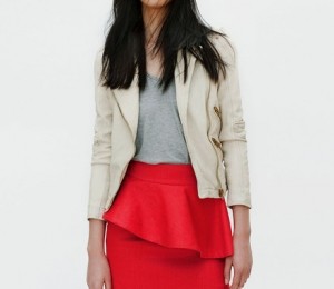 Rochie creion cu volane asimetrice ZARA - 229 RON