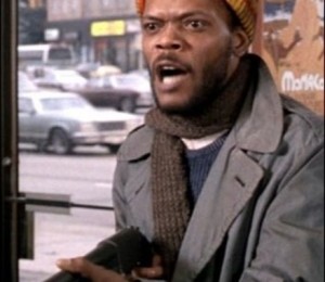 Samuel L. Jackson in Coming to America - Un print in America