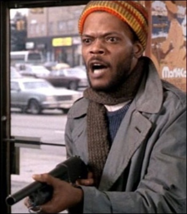 Samuel L. Jackson in Coming to America - Un print in America