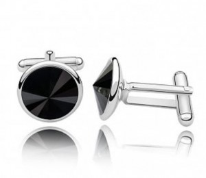 butoni placati cu platina si decorati cu pietre Swarovski - luxgift.ro 99 ron