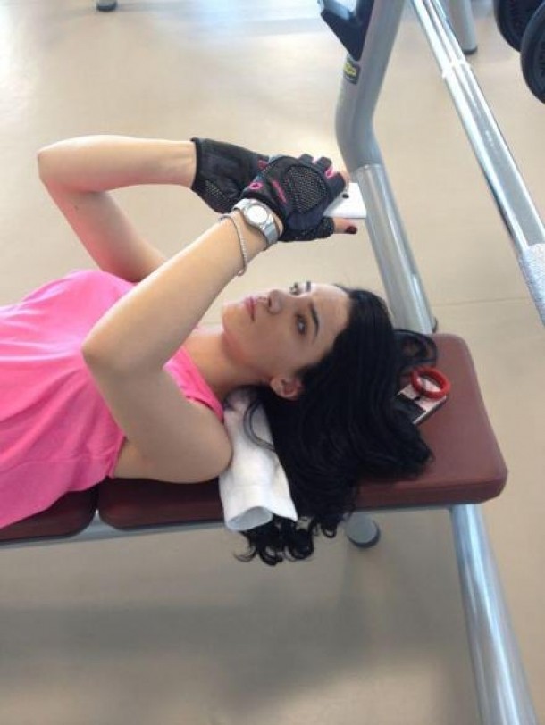 Adelina Pestritu la sala de fitness