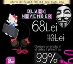 iqbox.ro, casti Hello Kitty + suport telefon, 68 lei