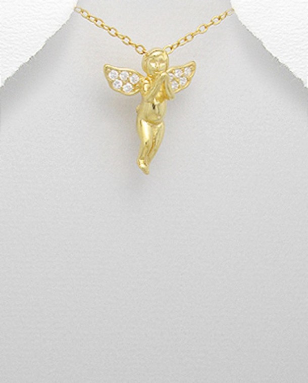 Pandantiv inger din argint placat cu aur - 284 lei