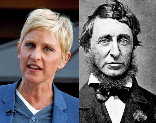 Ellen DeGeneres si Henry David Thoreau