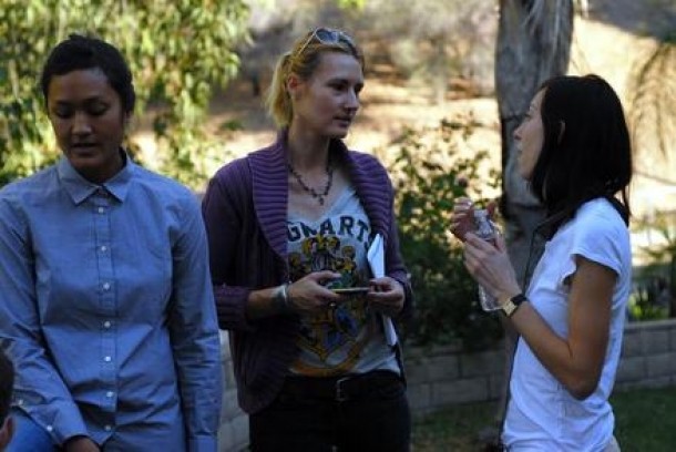 Adriana Rotaru cu Gia Coppola (dreapta)