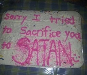 sacrificiu pentru Satan