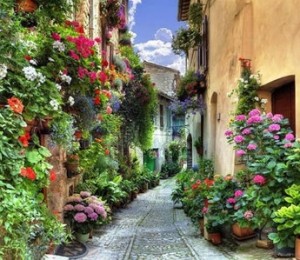 Strada Spello, Italia