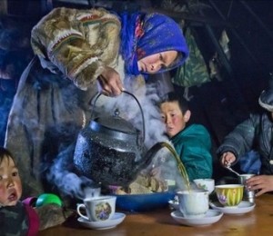 Ora ceaiului in peninsula Yamal