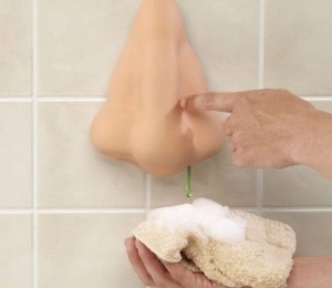 Dispozitiv pentru gelul de dus in forma de nas