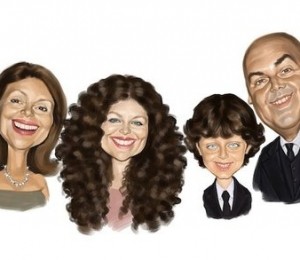 Caricatura familie