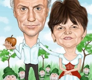 Caricatura Alba ca Zapada si Printul