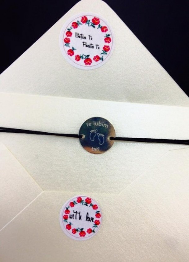 Medalion personalizat din aur alb 14k