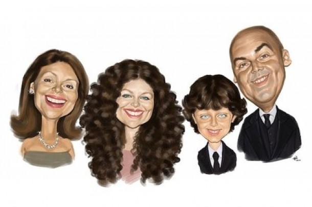 Caricatura familie