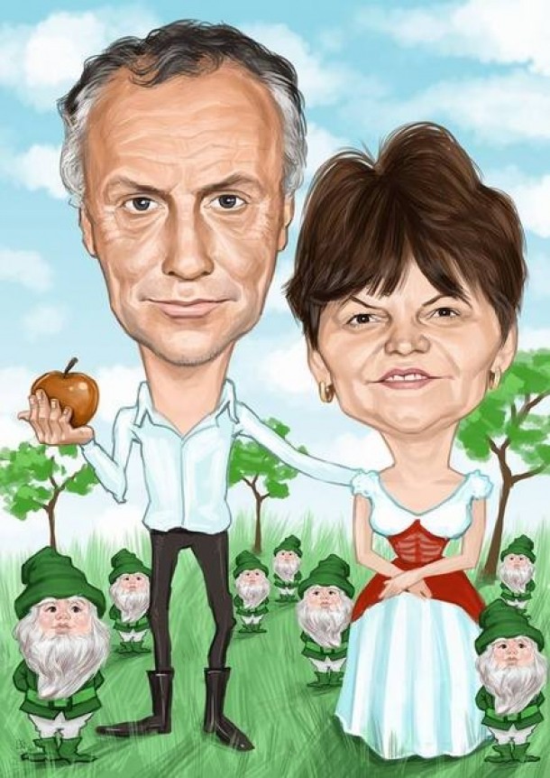 Caricatura Alba ca Zapada si Printul