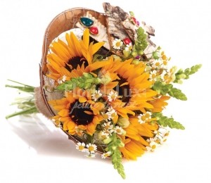 Buchet mireasă floarea-soarelui, floridelux.ro - 219.00 LEI
