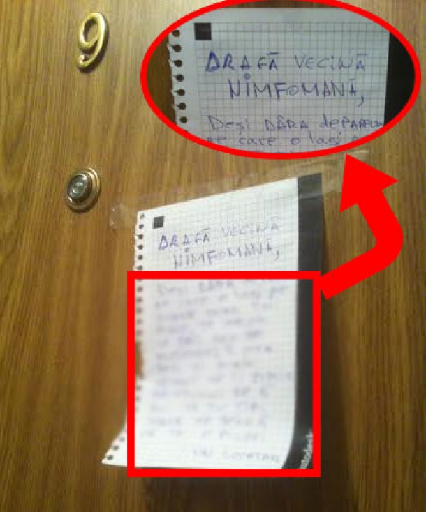 mesaj bucurestean vecina nimfomana